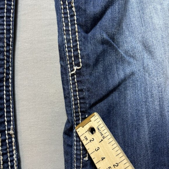 Buckle BKE Jeans Mens 36x28 Blue Dark Wash Tyler Straight Stretch Denim Whiskers - Picture 5 of 11